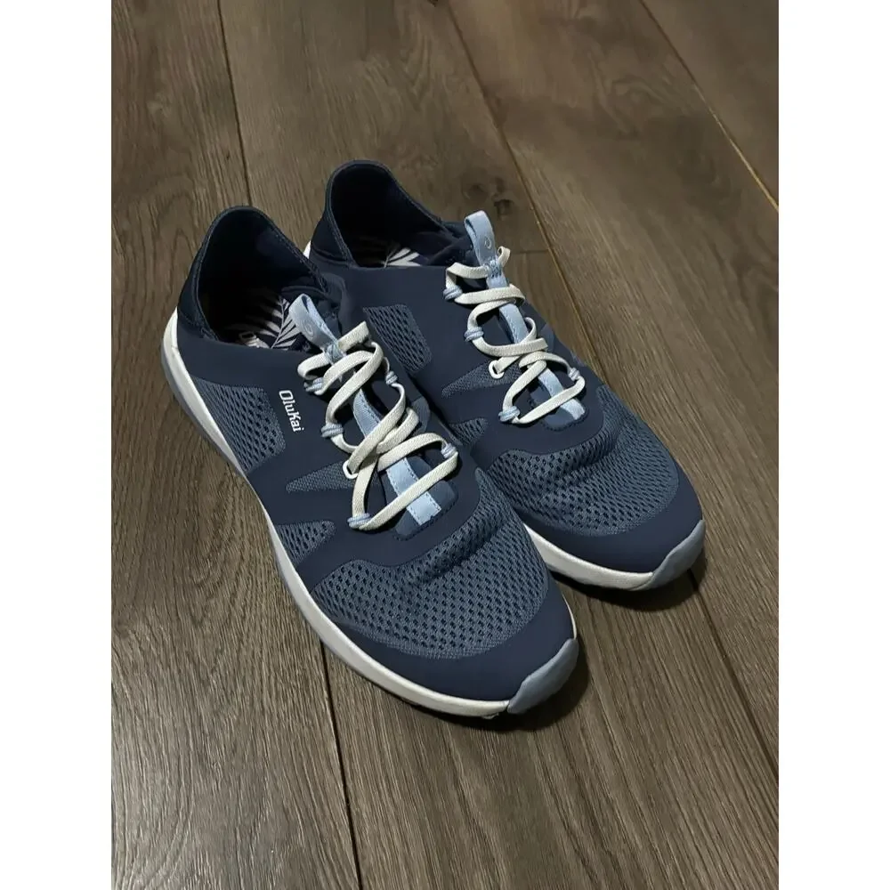 Olukai Hula Women’s Blue Fog Mesh Sneakers Walking Shoes Size 10